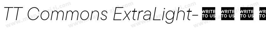 TT Commons ExtraLight字体转换
